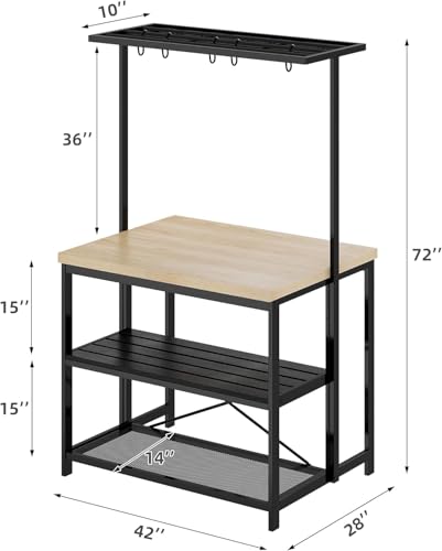 3 Tier Microwave Stand Oven Shelf with Power Outlet D723469