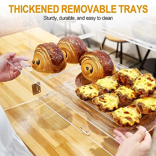 3 Tray Acrylic Pastry Display Case with Serving Tong G1153