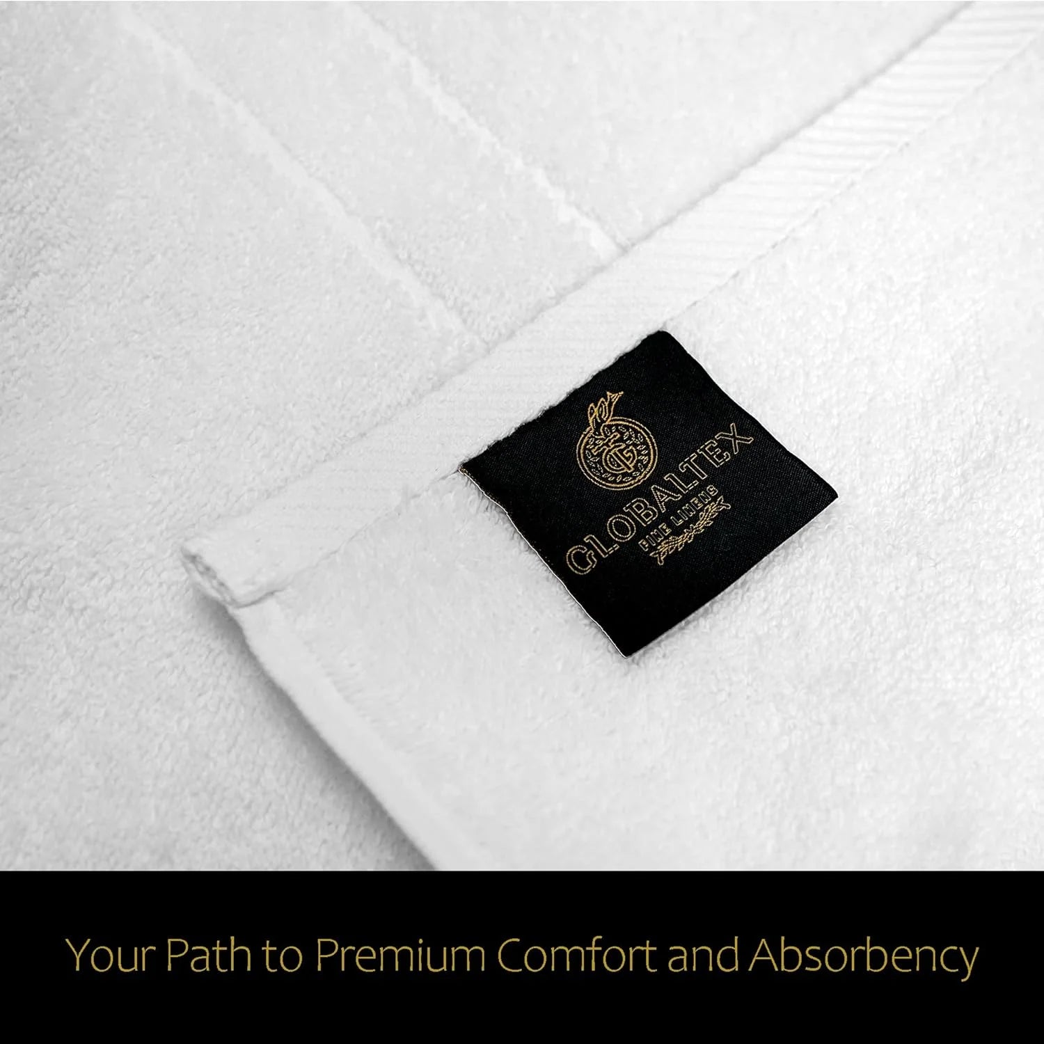 White 2 Pcs Bath Towel N756