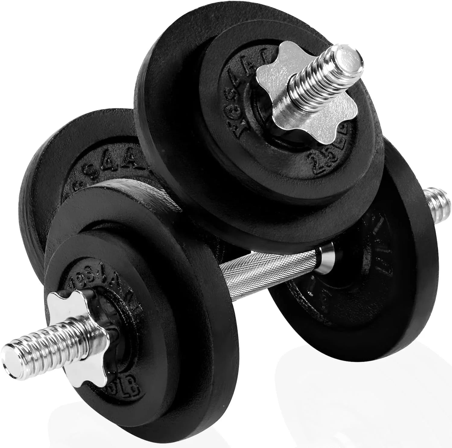 60 lbs Adjustable Cast Iron Dumbbell Pair H8373