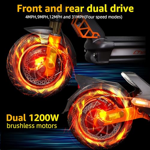10.5'' Off Road Tires Dual Motor Electric Scooter with 1152Wh Battery H2127