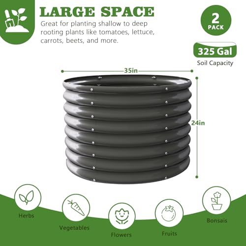 Quartz Grey Galvanized Raised Garden Beds M433423