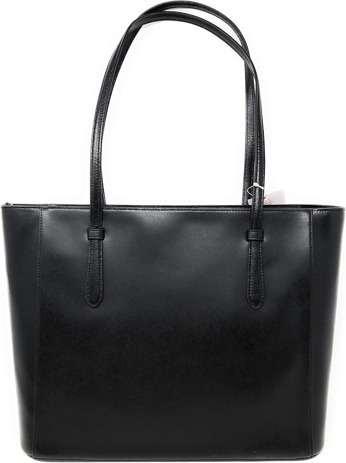 Black Leather Tote Shoulder Bag O1885