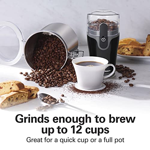 Black Electric Coffee Grinder with Stainless Steel Blades T529134