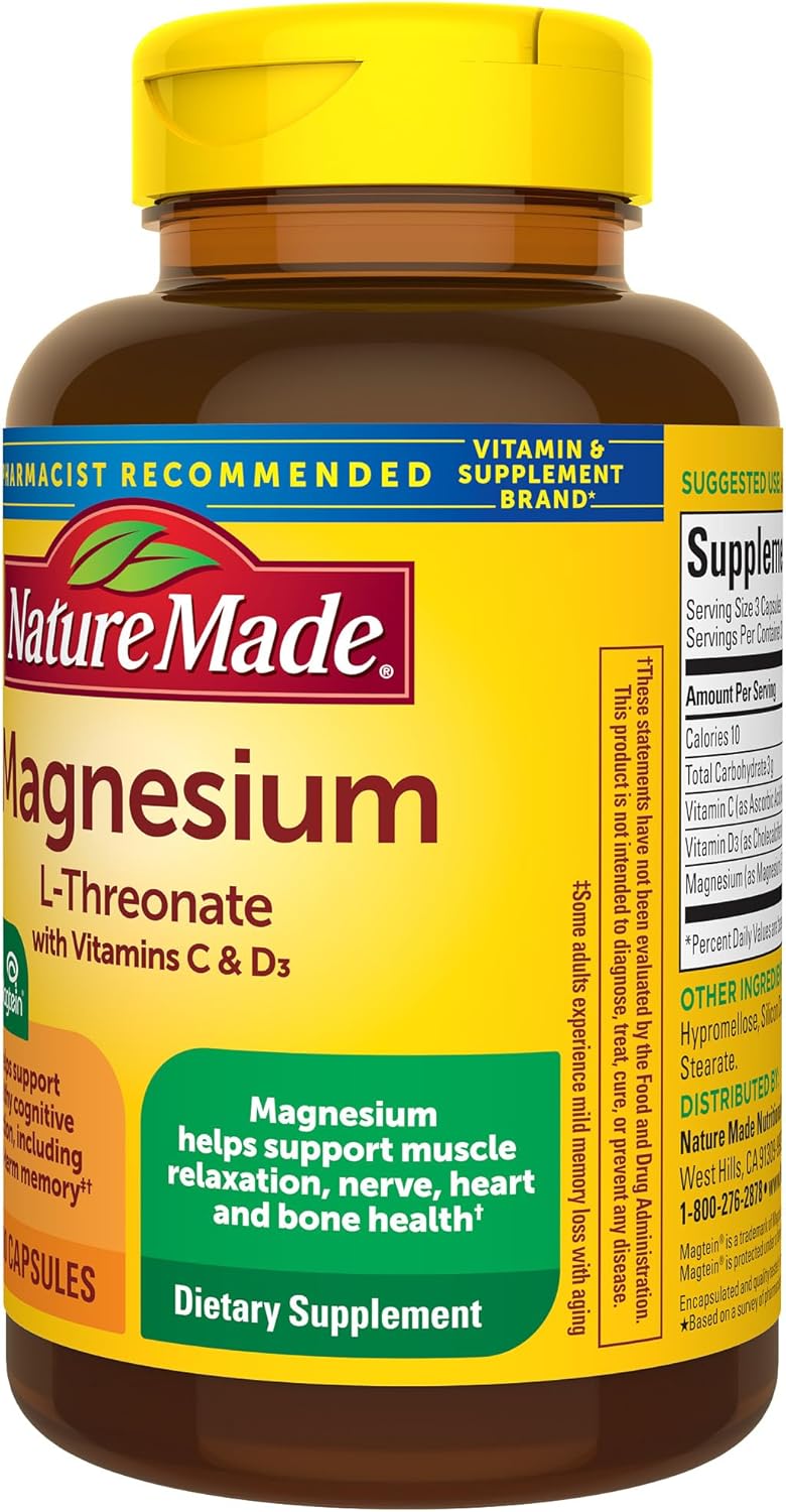 90 Capsules Magnesium L-Threonate Supplement Z3907