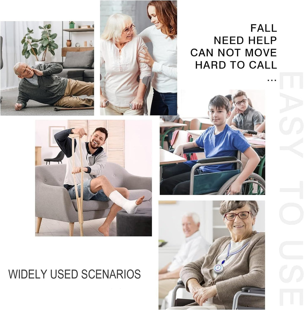 Medical Alert System with 3 Call Buttons and 3 Receivers Z9855