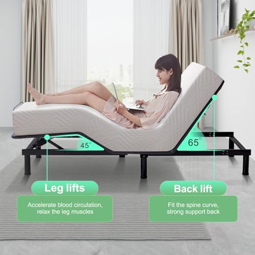 Adjustable Bed Base Queen with Wireless Remote Control M50493