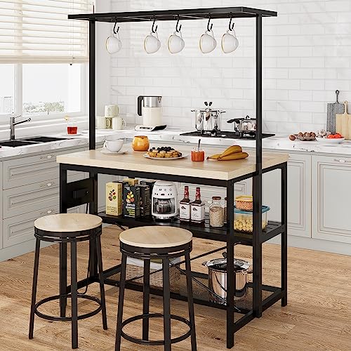 3 Tier Microwave Stand Oven Shelf with Power Outlet D723469