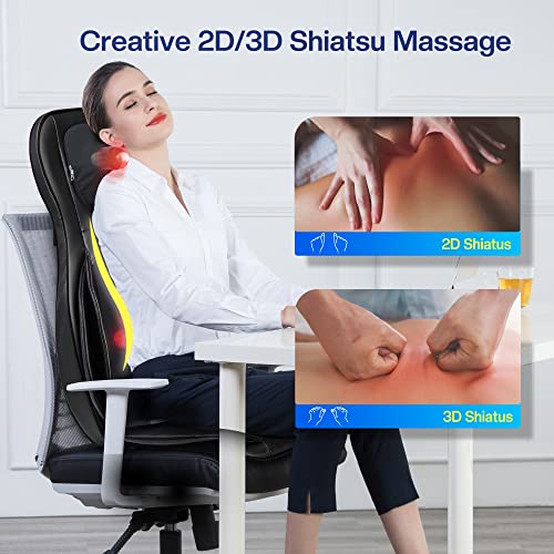 Shiatsu Neck Back Massager with Heat, Dark Gray I558