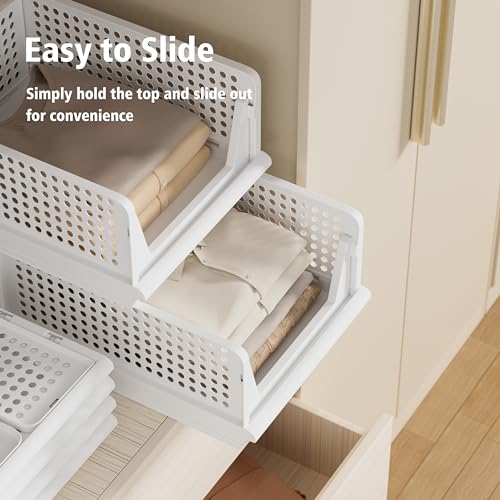 Stackable Plastic Storage Basket Bin X369116