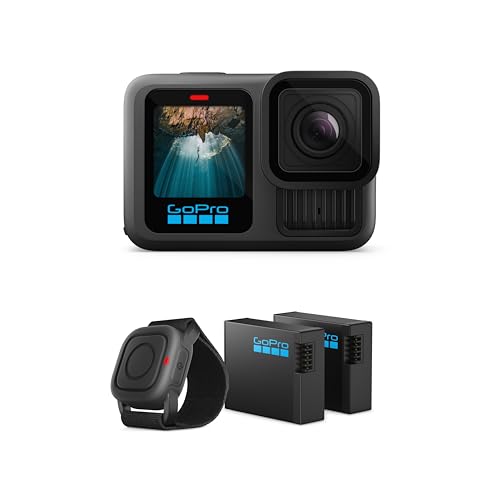 HERO13 Black Accessory Bundle with Handler, 2 Enduro Batteries, 2 Curved Adhesive Mounts, 64GB MicroSD Card, and Carrying Case D7452