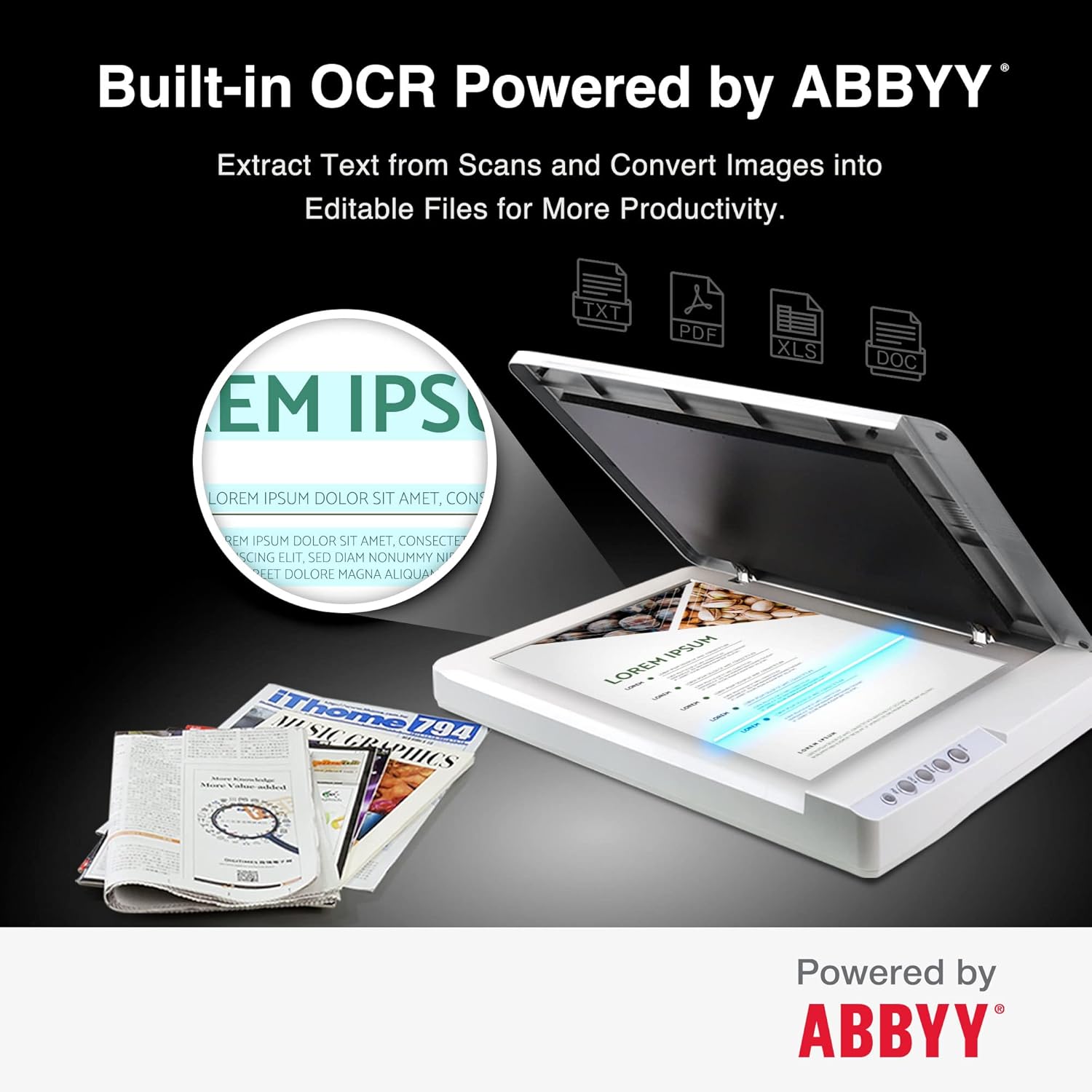 A3 Flatbed Scanner with 1200 DPI Resolution O948083