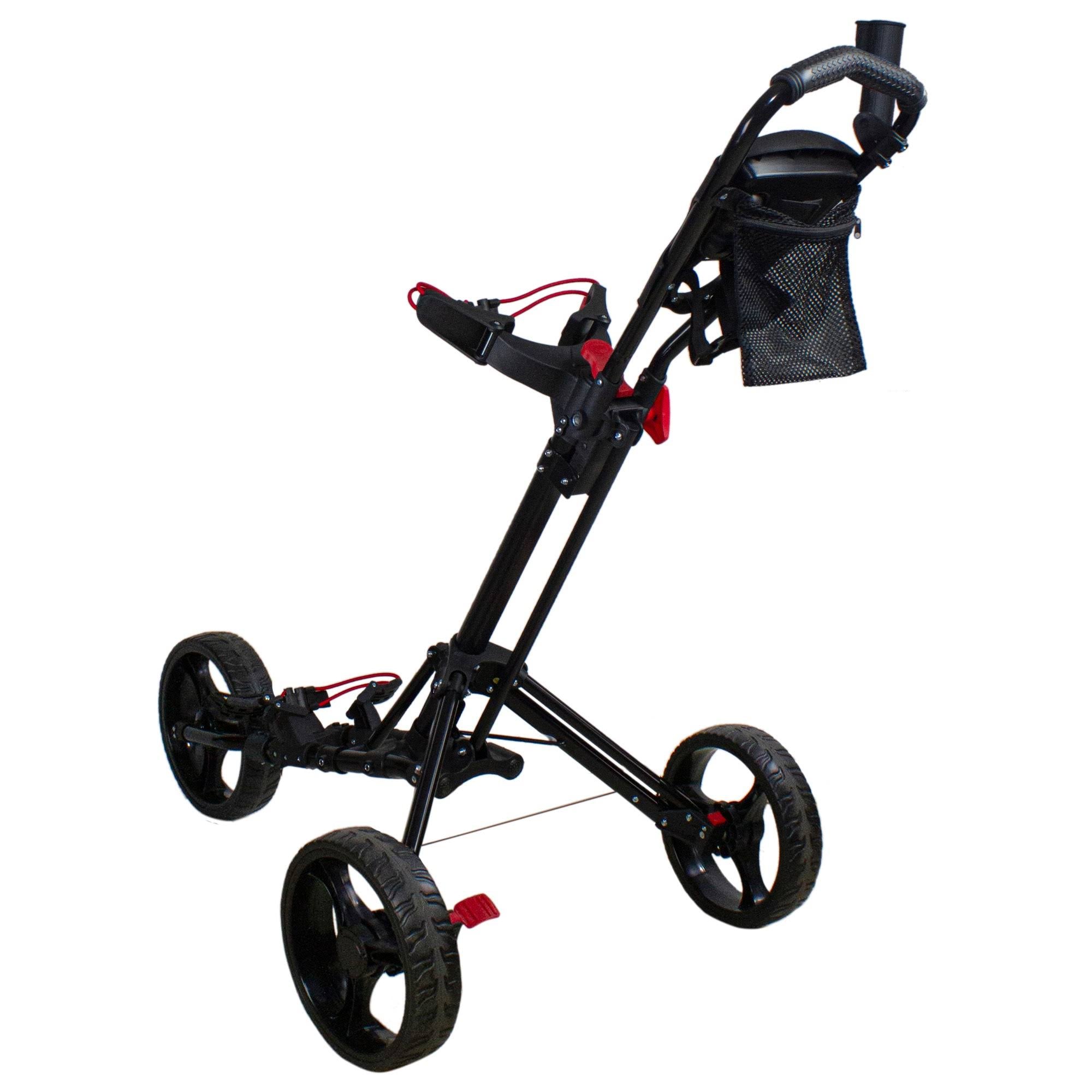Black 3 Wheel Golf Bag Push Cart B54030