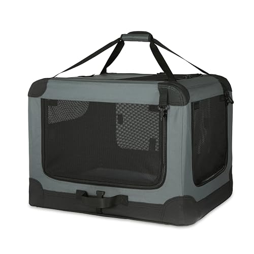 Tan Soft-Sided Folding Dog Travel Crate Kennel M6130