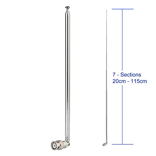 Police Radio Scanner Antenna 20-1300MHz 7 Sections Telescopic BNC Male Antenna X815
