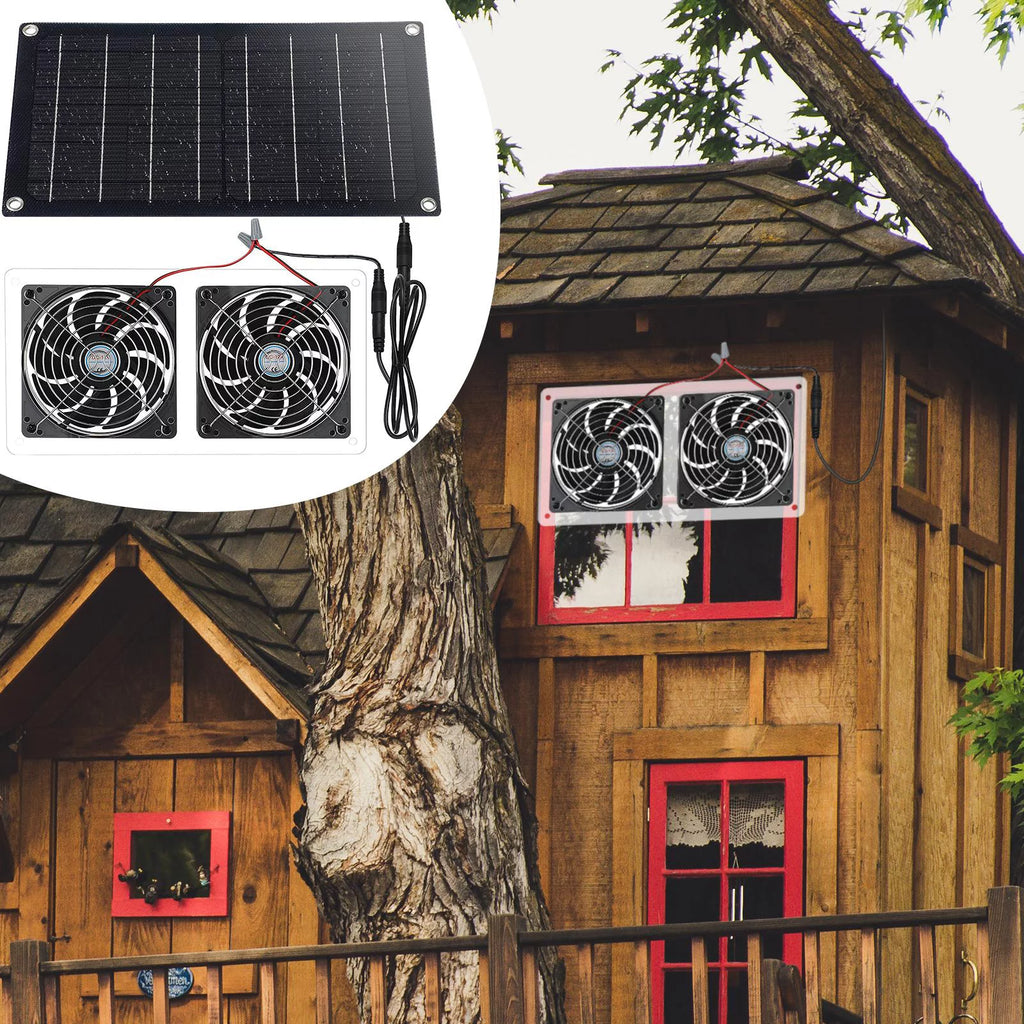 Waterproof Solar Exhaust Fan Extractor Ventilation Portable P8159