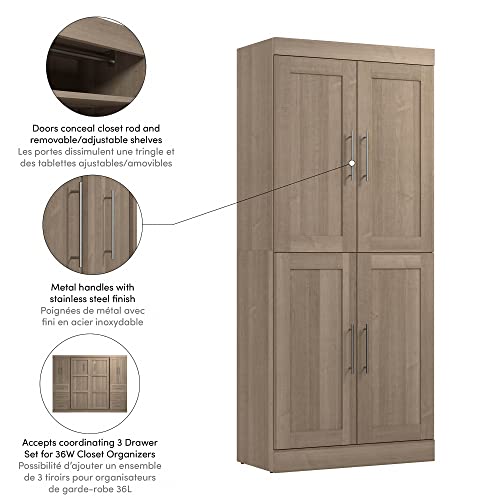 Ash Gray Wardrobe Organizer Storage Cabinet A7484