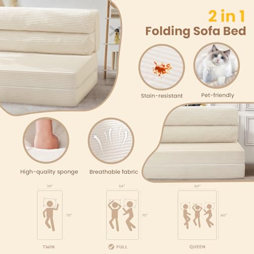 Grey Folding Sofa Bed Q342391