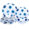 16 Pcs Melamine Dinnerware Set Plates Bowls Cups Unbreakable V4773