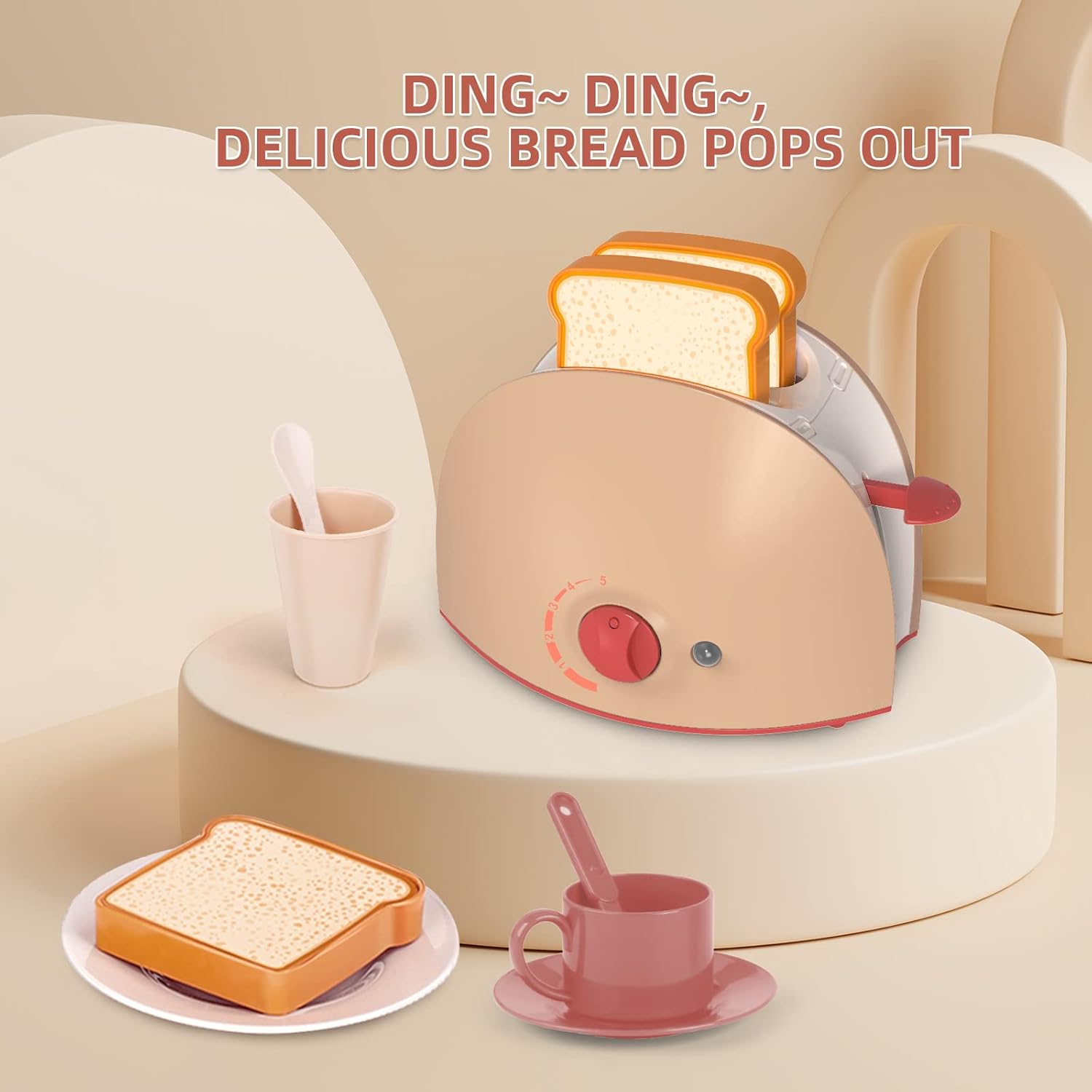 Toy Kitchen Set with Blender, Coffee Maker, Mixer and Toaster A2815