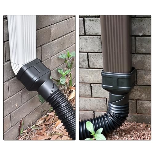 Black 7ft Flexible Downspout Extension, 1-Pack Y260180