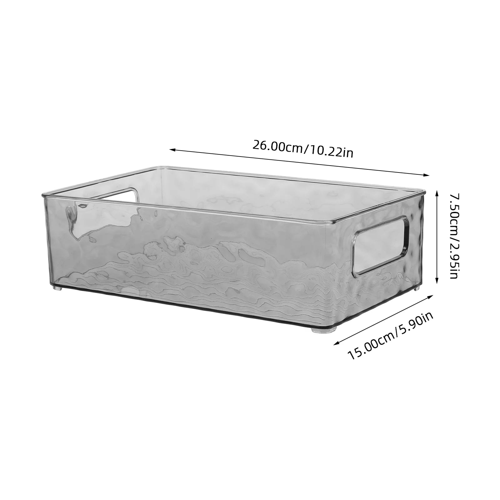 Grey Clear Plastic Storage Box Z9077