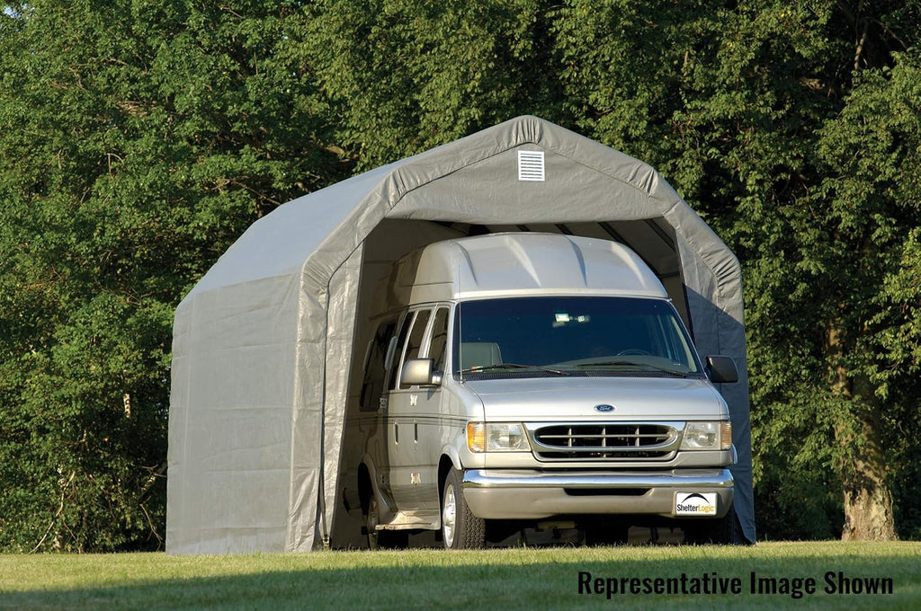 Grey 12'x24'x11' Barn Shelter R9778