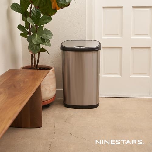 13 Gallon Stainless Steel Automatic Motion Sensor Trash Can A8201