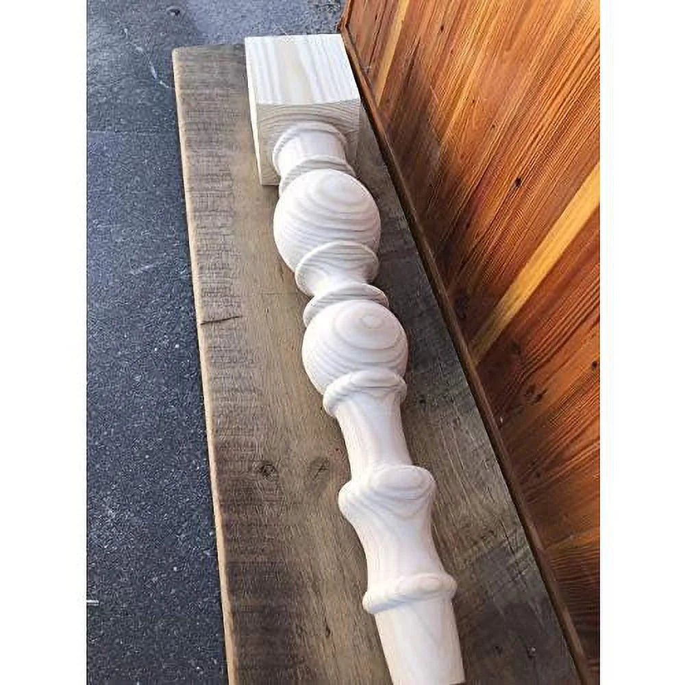 Set Of 4 Unfinished Turned Dining Table Legs T433
