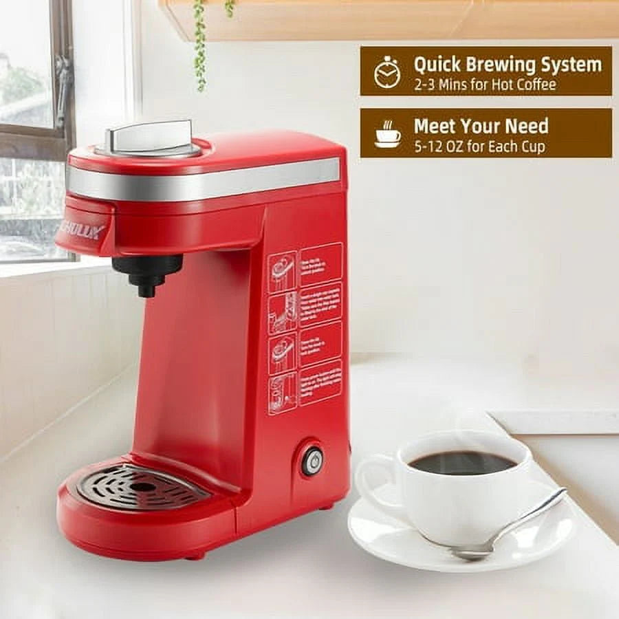 Mini Single Serve Coffee Maker for K Pod & Ground Coffee Q43631