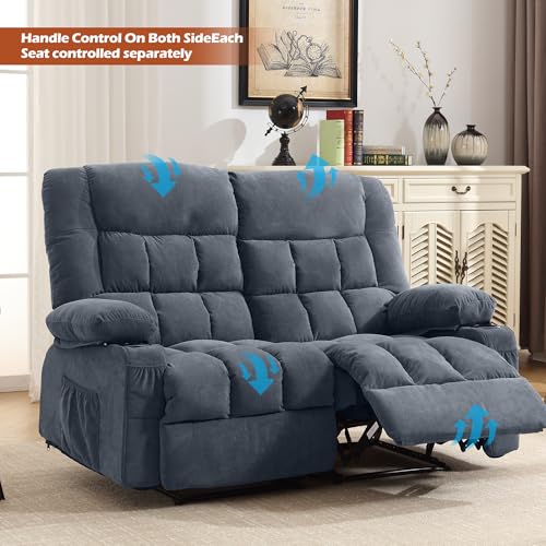 2 Seat Manual Reclining Loveseat with Cup Holders I3498