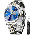 Waterproof Diamond Stainless Steel Analog Quartz Wrist Watch O121