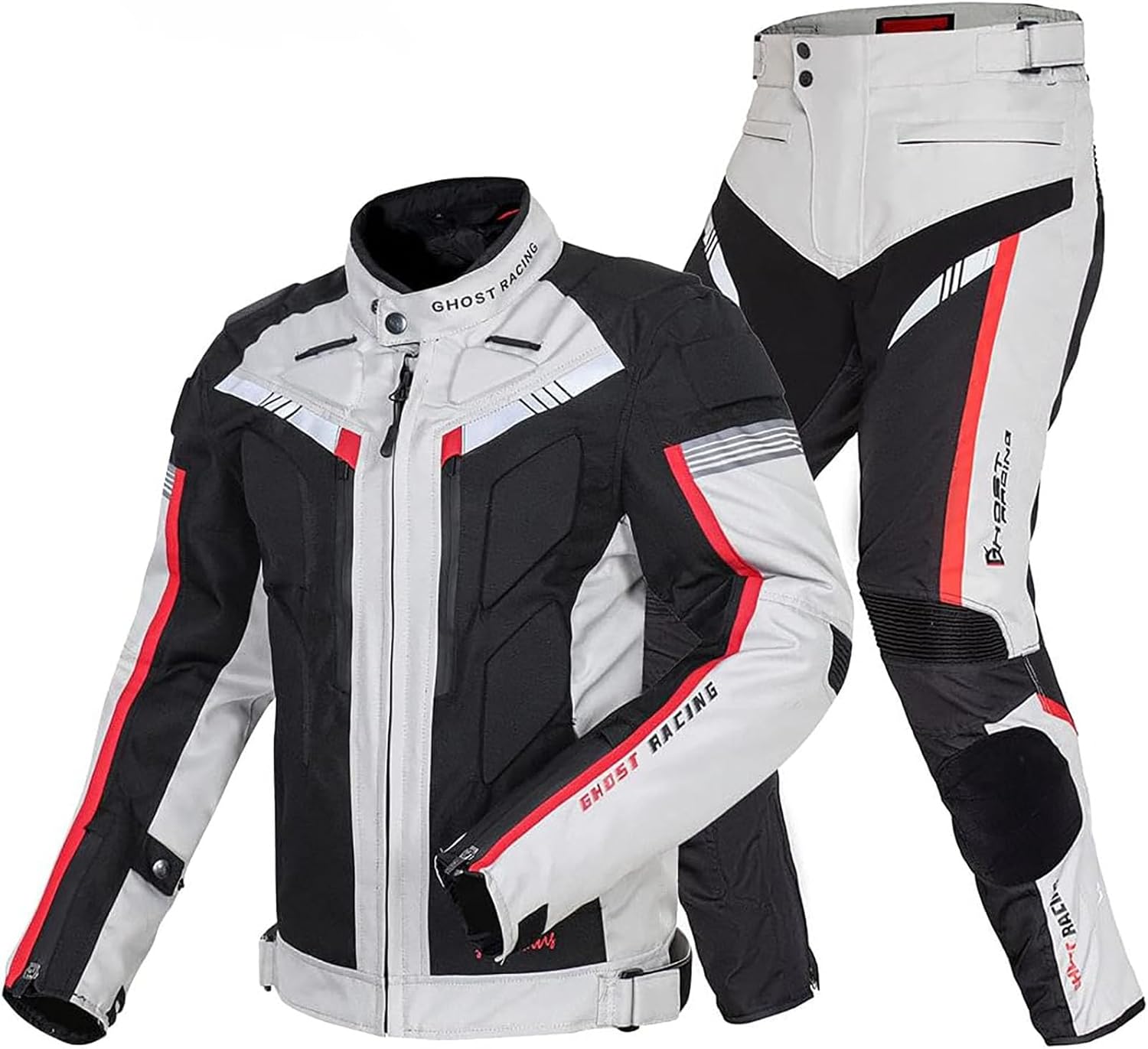 Grey Waterproof Motorcycle Jacket and Trousers Set K900