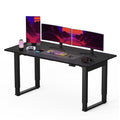 White 63x30 inches Electric Adjustable Height Standing Desk with Splice Board C50379