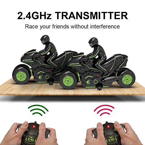 Green 2.4GHz Remote Control Motorcycle A1027
