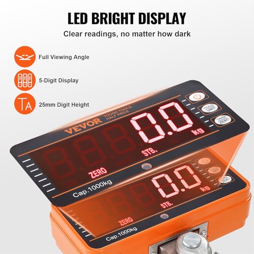 2200 lbs Digital Crane Scale with Remote Control B506593