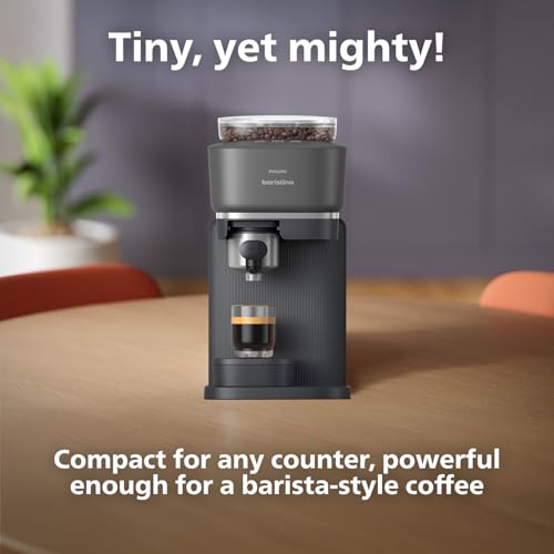 Compact Espresso Machine with Automatic Grinder, 16 Bar Pump Pressure, Black G7310