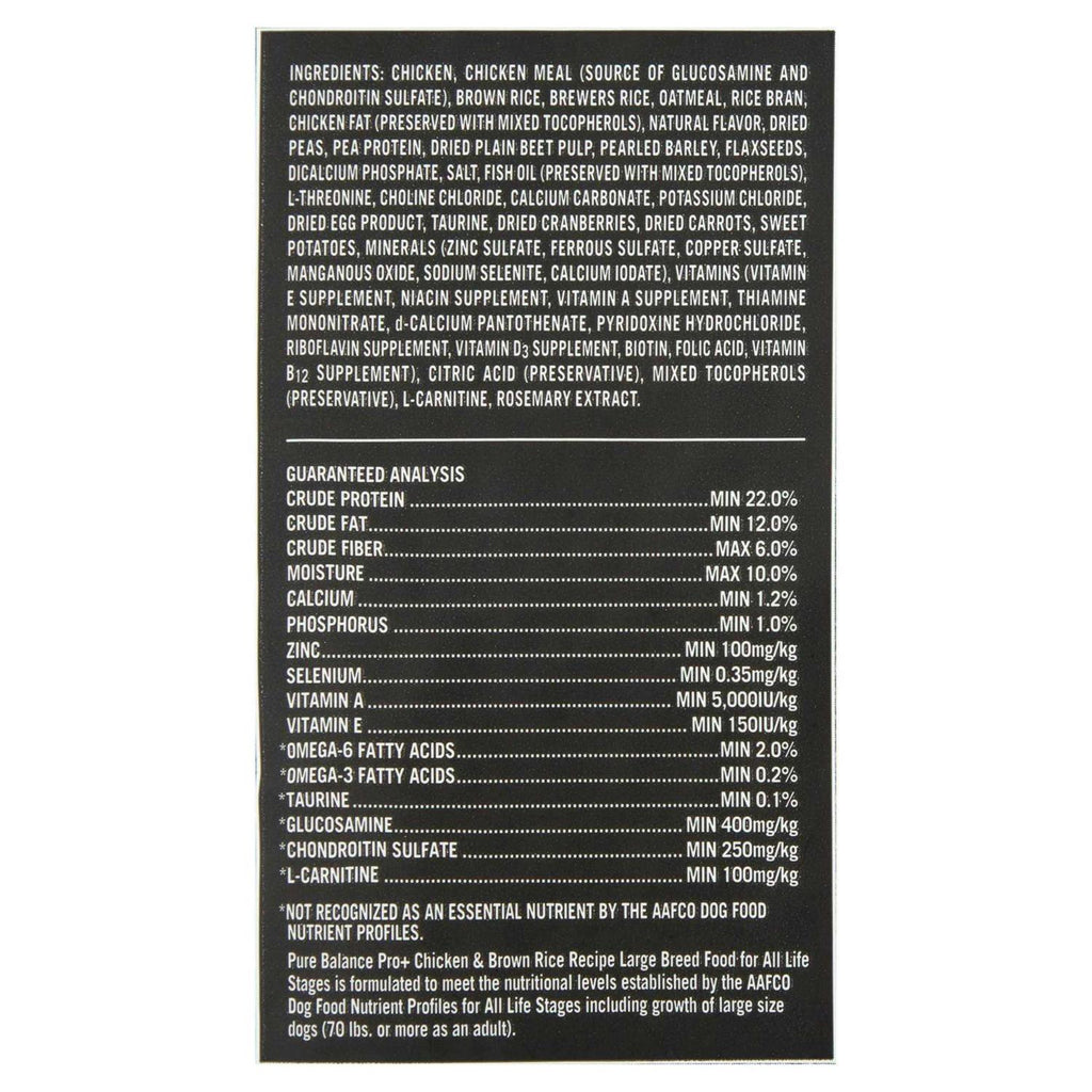 Large Breed Chicken & Brown Rice Recipe Dry Dog Food U326381