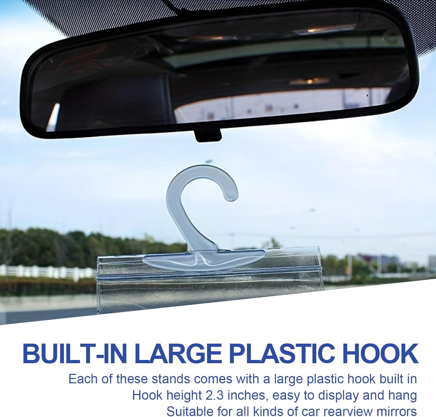 2 PCS Disabled Parking Permit PVC Protective Case with Hook (Transparent) M925
