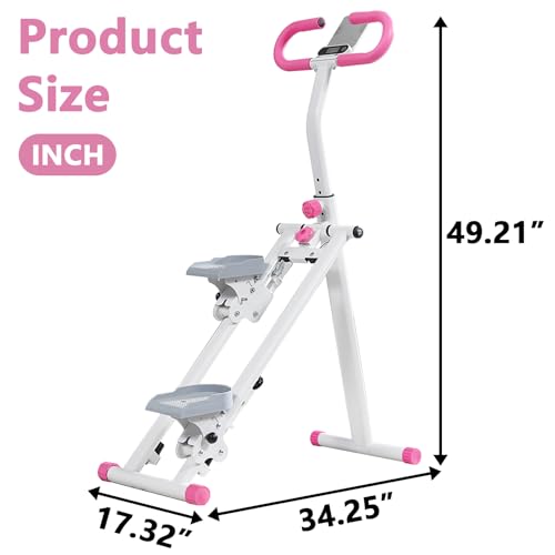 Folding Vertical Climber with Adjustable Handlebar & Pedals, 300LBS Load P4197