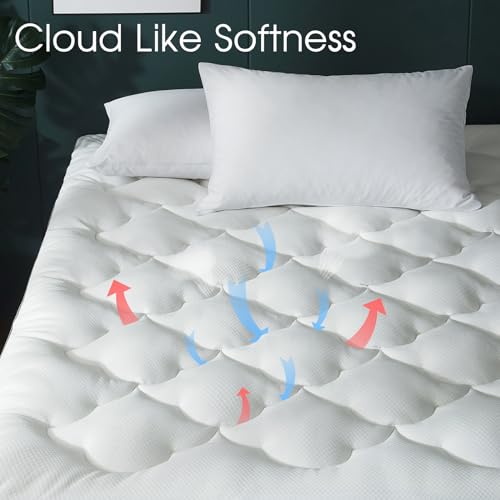 Queen Soft Plush Cooling Down Alternative Mattress Topper with 8-21" Deep Pocket V621
