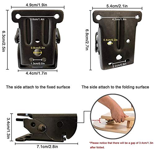 4PCS Self-Locking Hinge Table Leg Accessories X82400