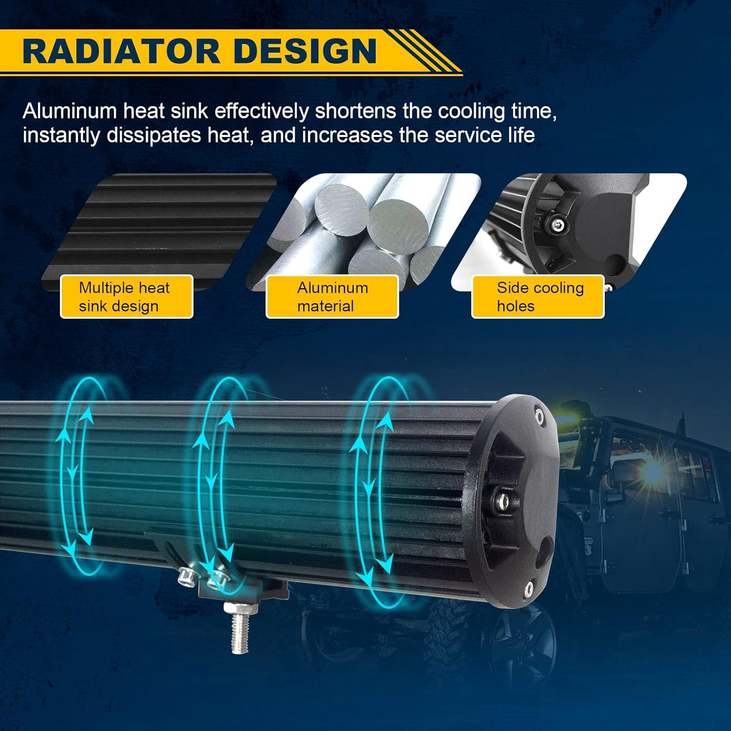 20 inch 420W LED Light Bar Spot Flood Combo Triple Row Driving Light Off Road Lights LED Pods Cubes with Wiring Harness Kit for 4X4 4WD Car ATV UTV SUV Truck Tractor Trailer 12V 24V DC L881