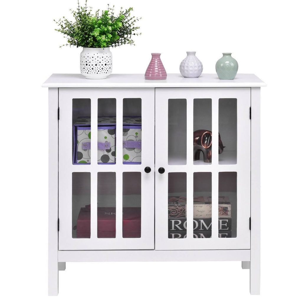 Glass Door Sideboard Console Storage Cabinet E671527