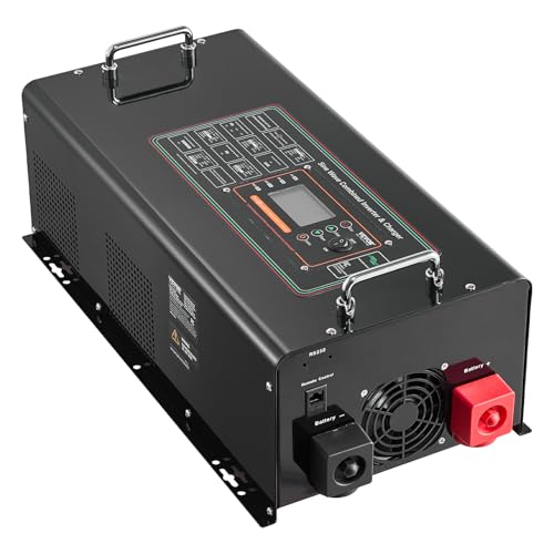 2000 Watt DC 12V to AC 120V Pure Sine Wave Inverter Charger with LCD Display F681