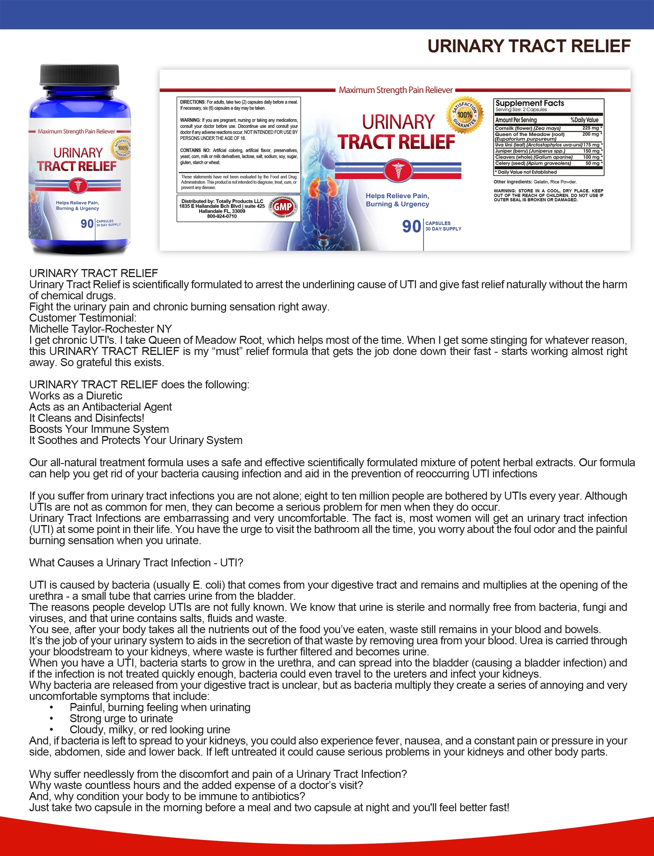 Urinary Tract Relief (90 capsules) W578