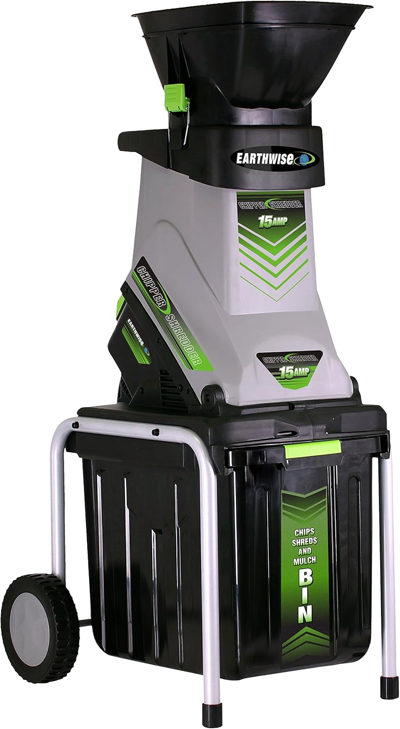 15-Amp Corded Electric Chipper with Collection Bin B8709