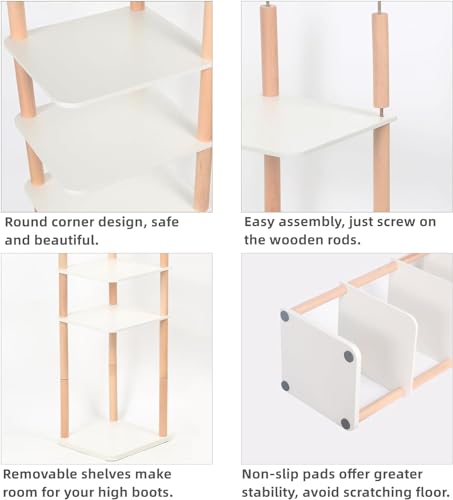 8 Tiers Vertical Shoe Rack with Sturdy Frame A226