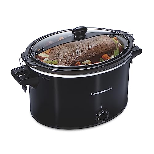 6-Quart Black Portable Slow Cooker B73027