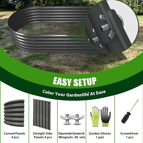 Quartz Grey Galvanized Raised Garden Beds M433423